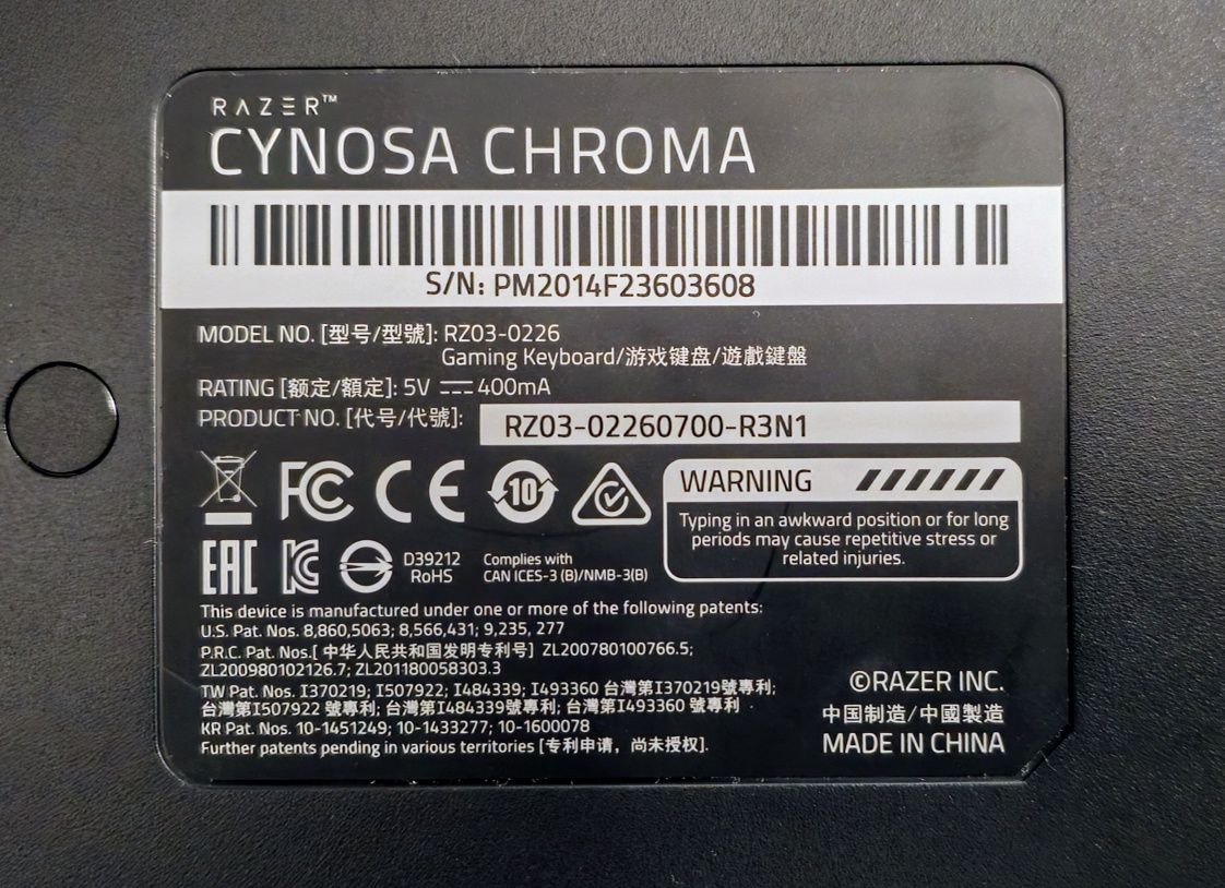 Razer Cynosa Chroma