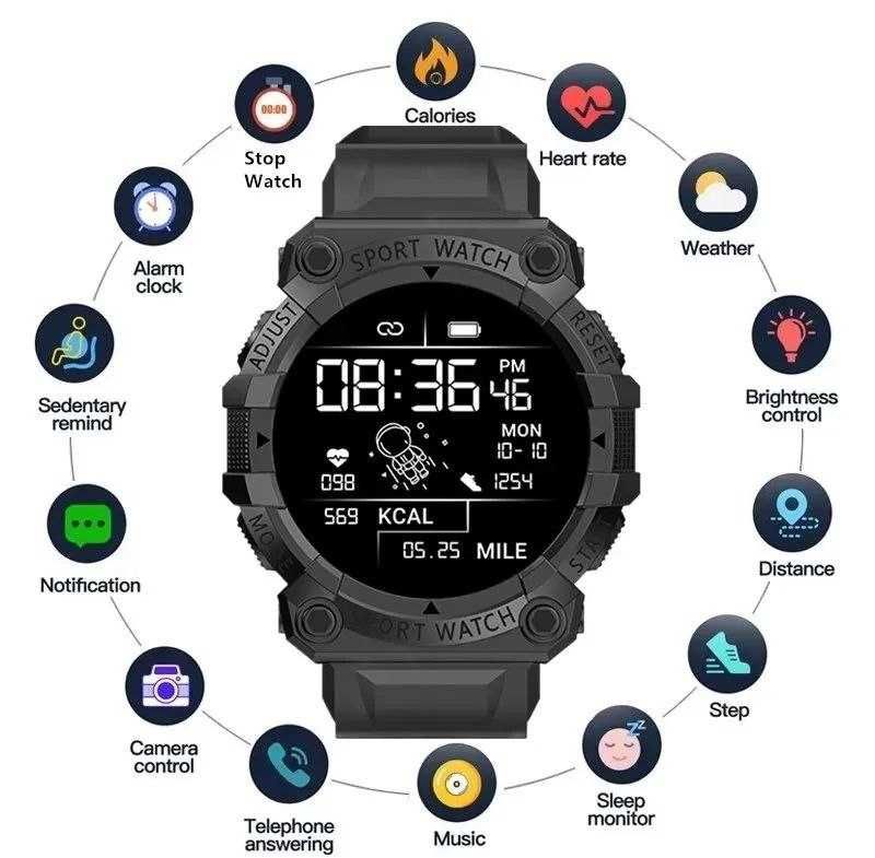 Смарт часы, смарт годинник, фитнес браслет, Smart Watch, чорні