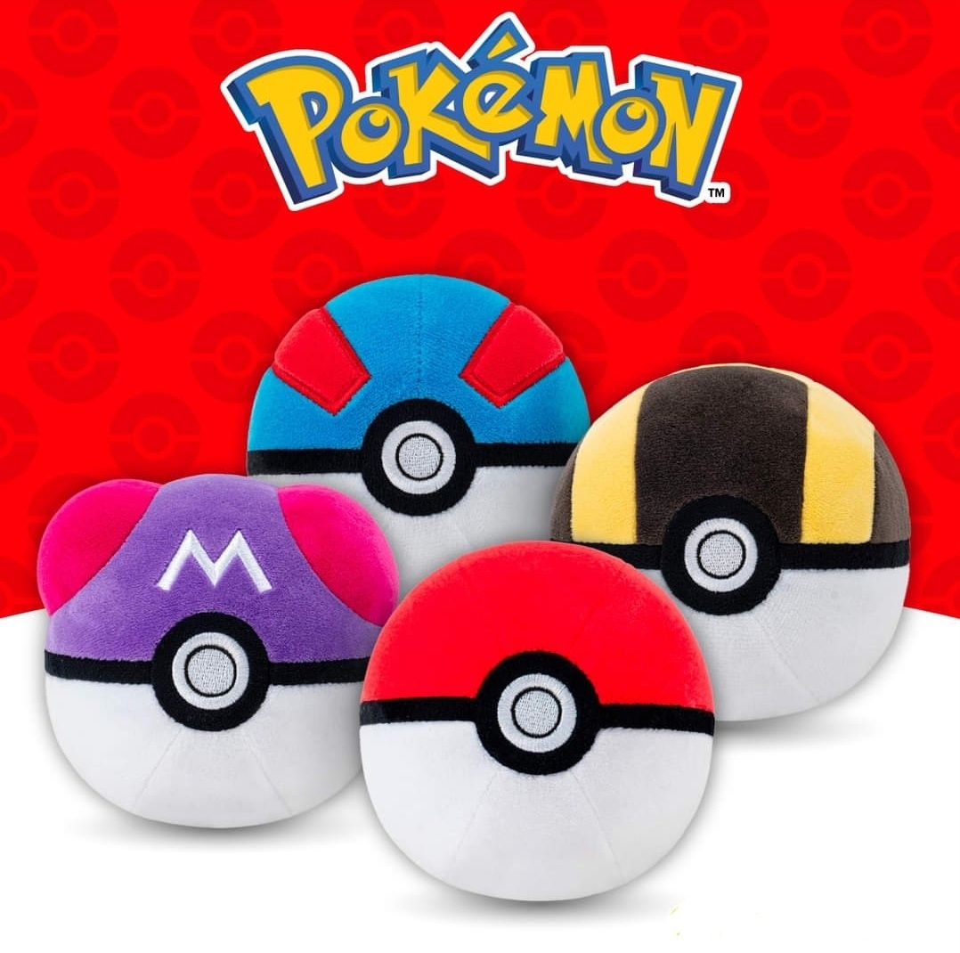 4 Pokebolas Pokemon em Peluche