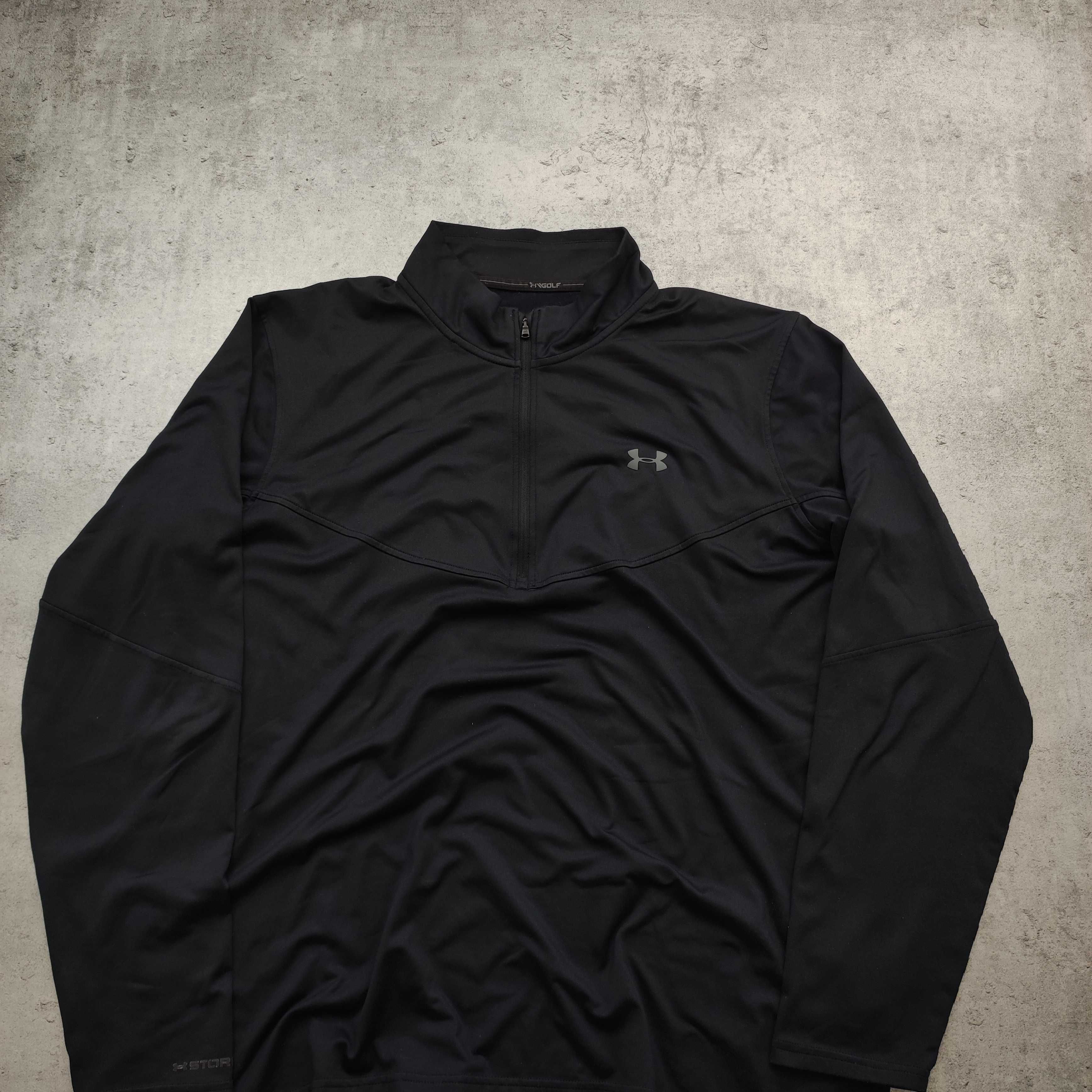 MĘSKA Bluza Suwak czarna Sportowa Under Armour Storm Thermal Gym Activ