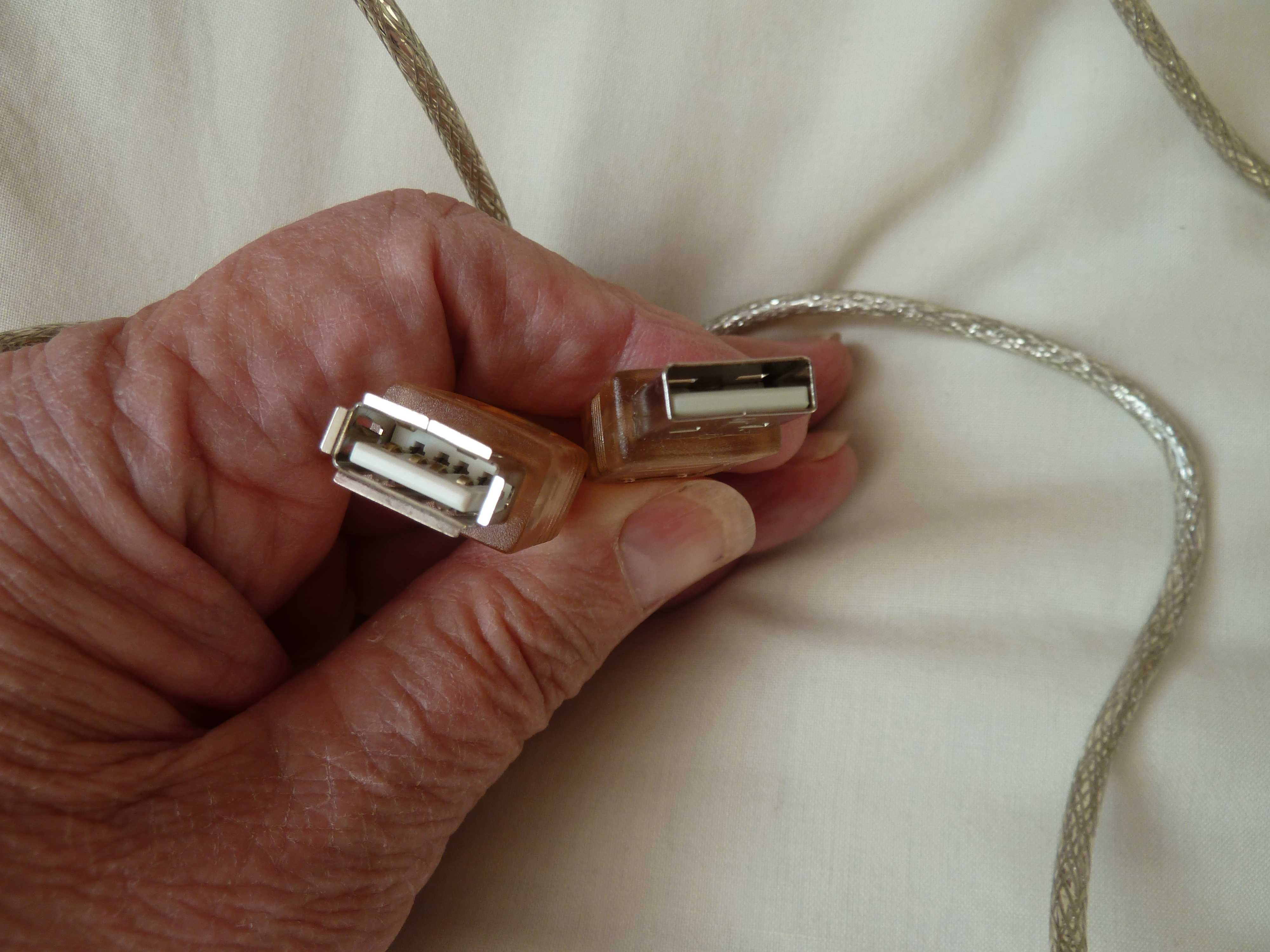 kabel - przejściówka USB w oplocie ekranującym