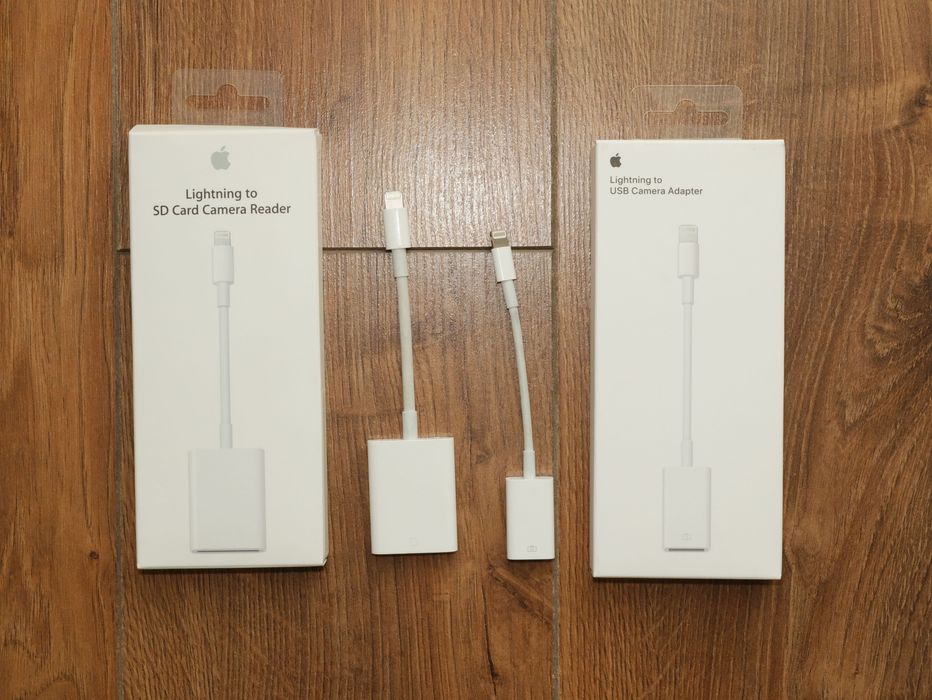 Apple Lightning USB Camera Adapter + SD Camera Card Reader A1440 A1595