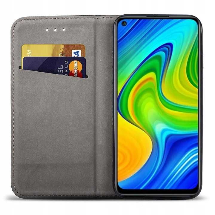 Etui Smart Magnet do Xiaomi Redmi Note 9 + Szkło Hartowane