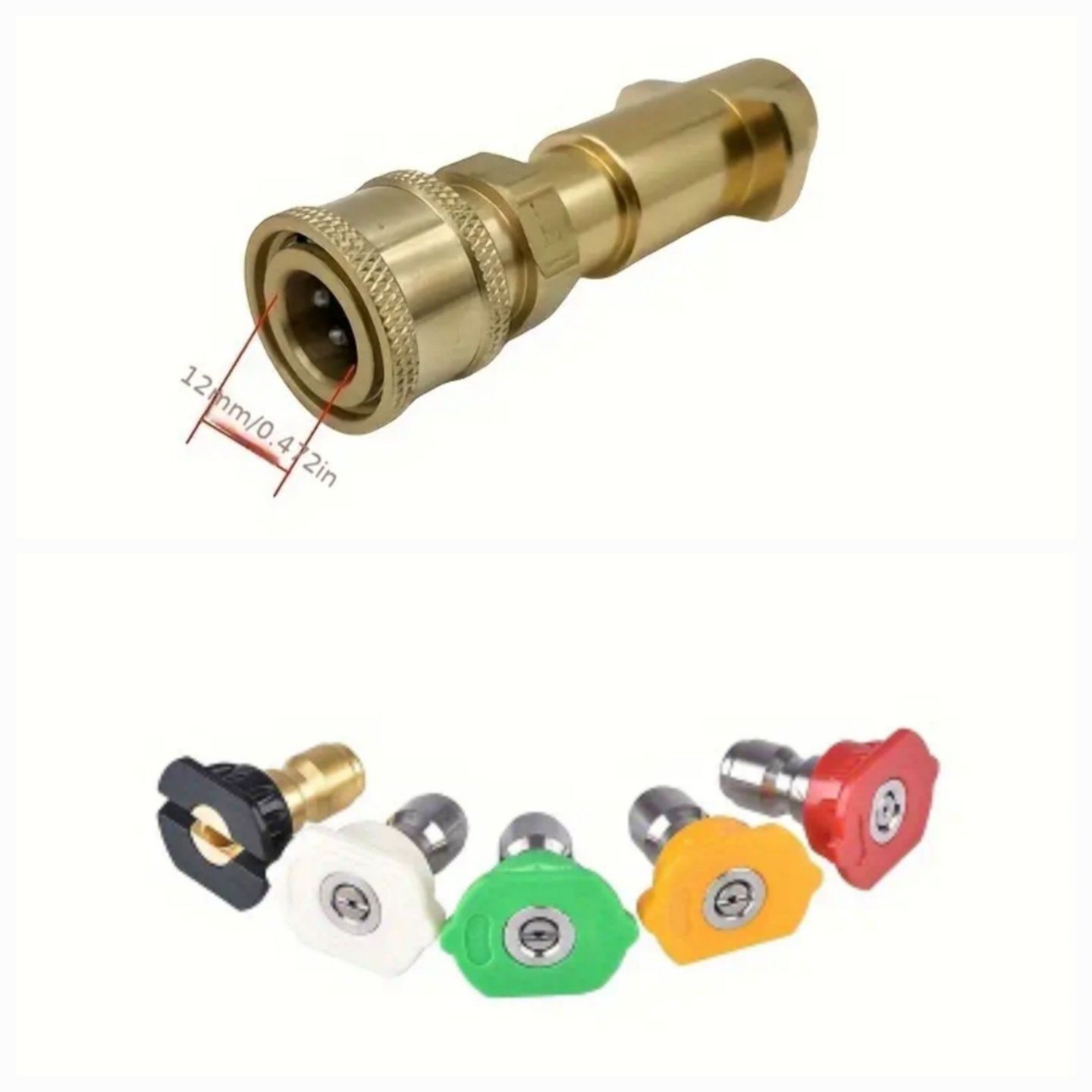Adapter szybkozłącze Karcher K2 K3 K4 K5 K6 K7 zestaw dysz 1/4'' do my