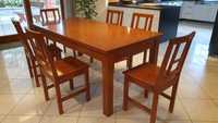 Duży Stół drewniany + 8 krzeseł drewno solidny