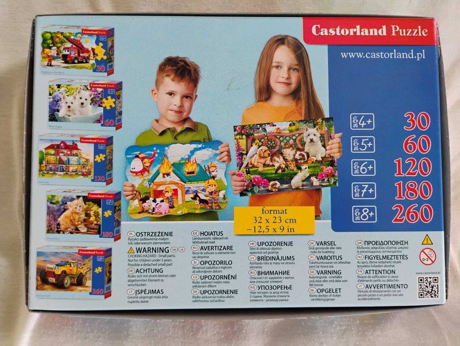 30 elementów, puzzla-układanka - Złotowłosa i trzy misie