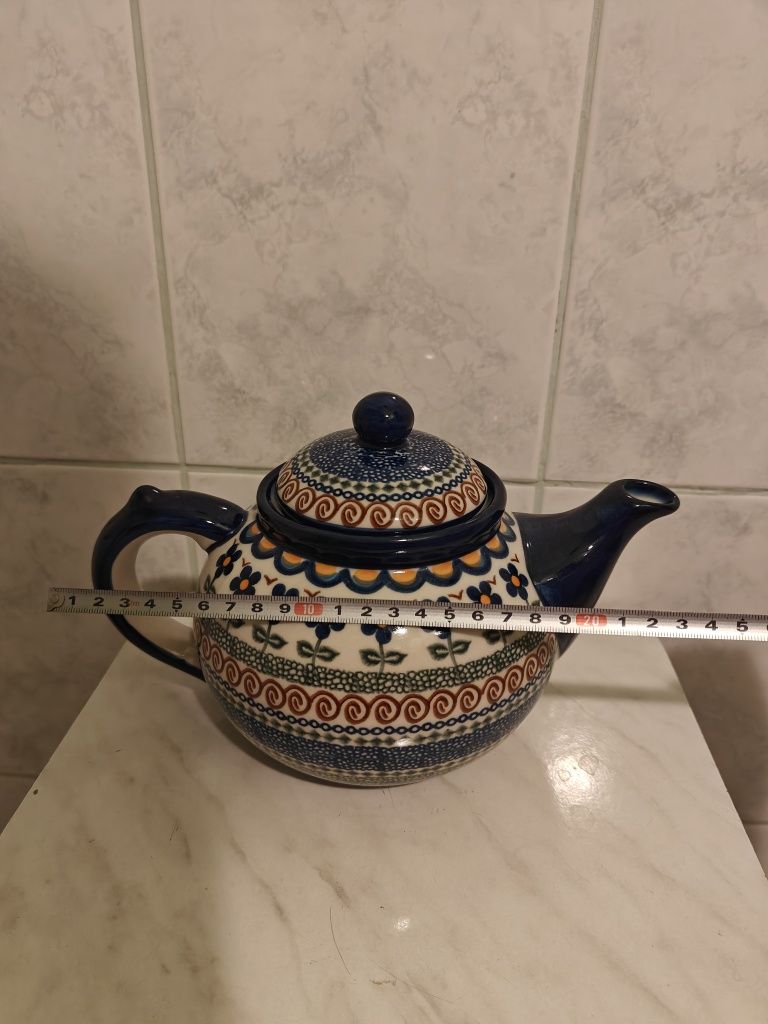 Czajnik/dzbanek/imbryk ceramiczny 1,5 litra - bolesławiec