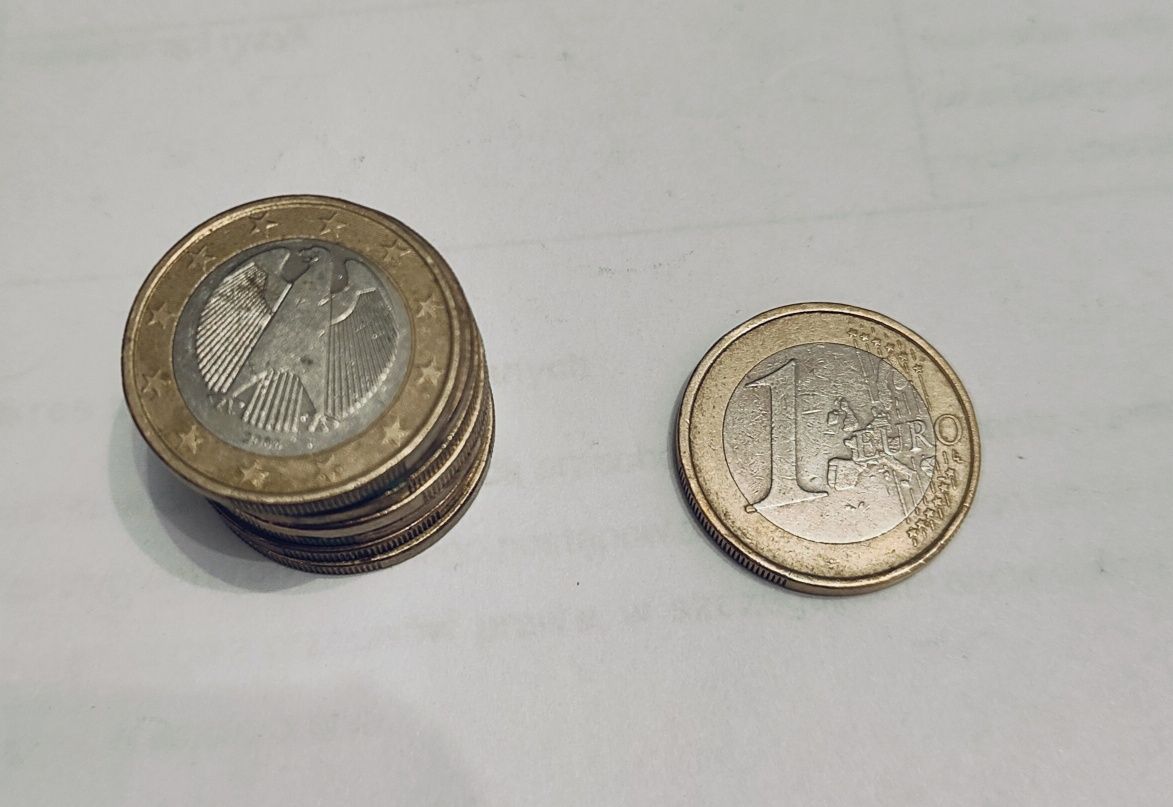 1 euro Niemcy orzeł 2004, 7 sztuk