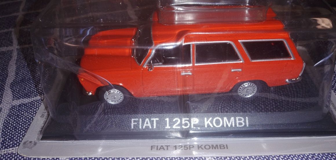 3 Modele Samochów 1:43 Fiat 125  Kultowe Auta PRL z kolekcji Deagostin