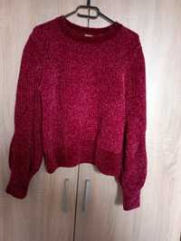 Bordowy czerwony sweter h&m M