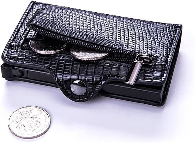 Honsheng Portfel Etui na karty kredytowe z przegródką na monety brąz