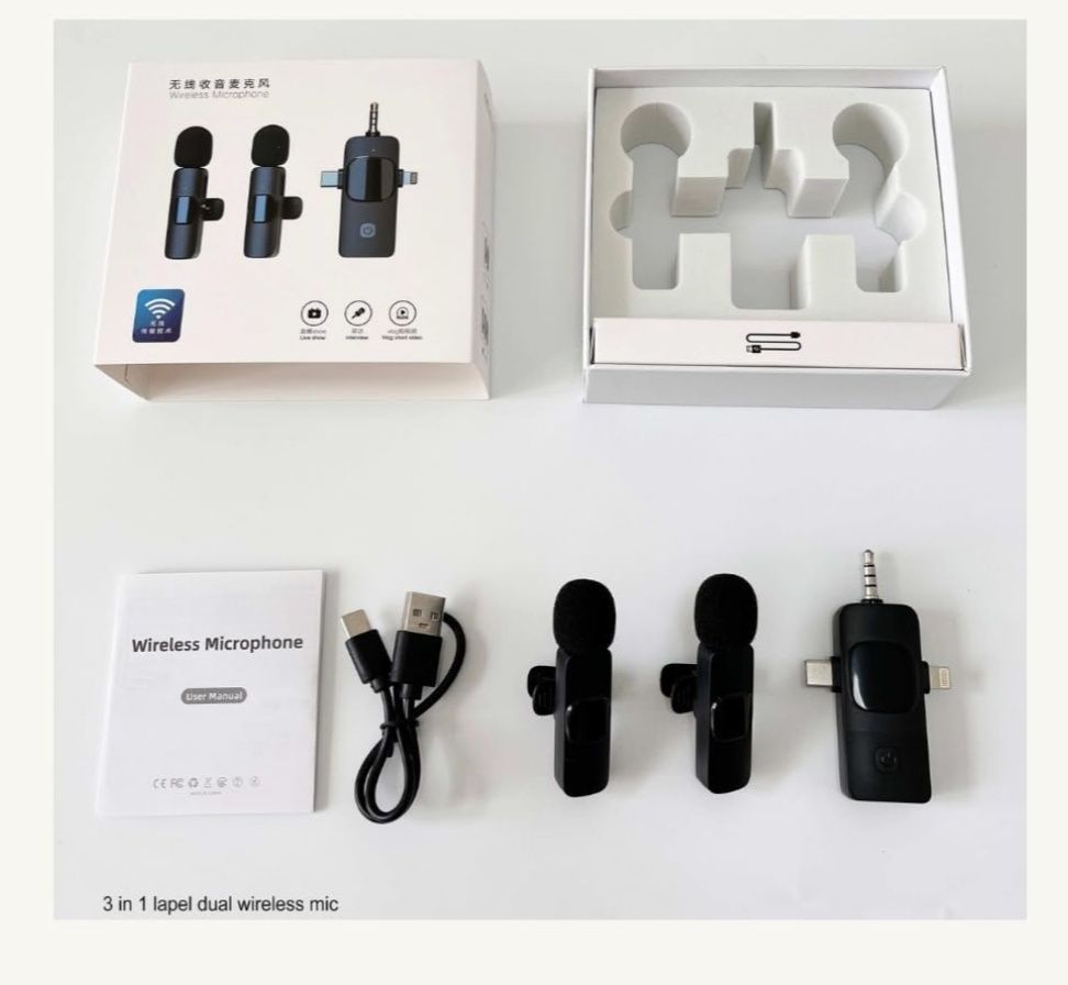 Мікрофон k15 для iphone/Android бездротовий/ петличний