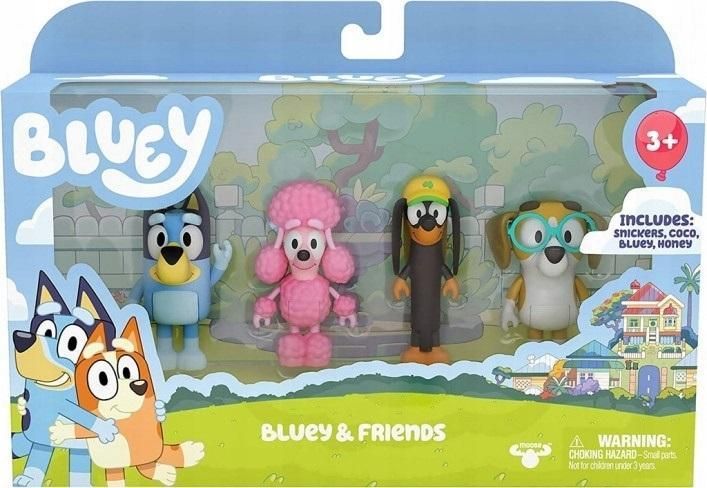 Bluey Figurki Przyjaciele 4 Szt., Tm Toys