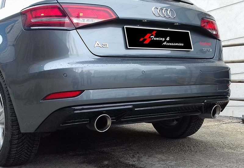 AUDI A3 8V 16-19 LIFT dyfuzor zderzaka dokładka tył PIANO BLACK