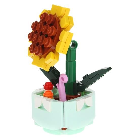 Klocki Konstrukcyjne Kwiaty w Doniczce do Budowania - Słonecznik