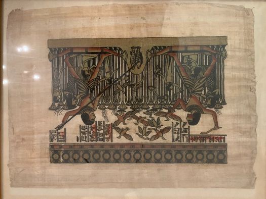 ładny obraz papirus drewniana ramka