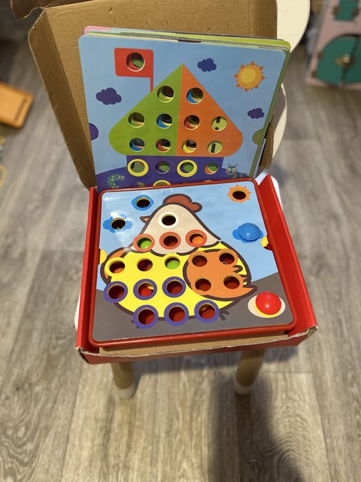 Книга з віконцями мозаїка риболовля вкладиш сортер ігри на липучках