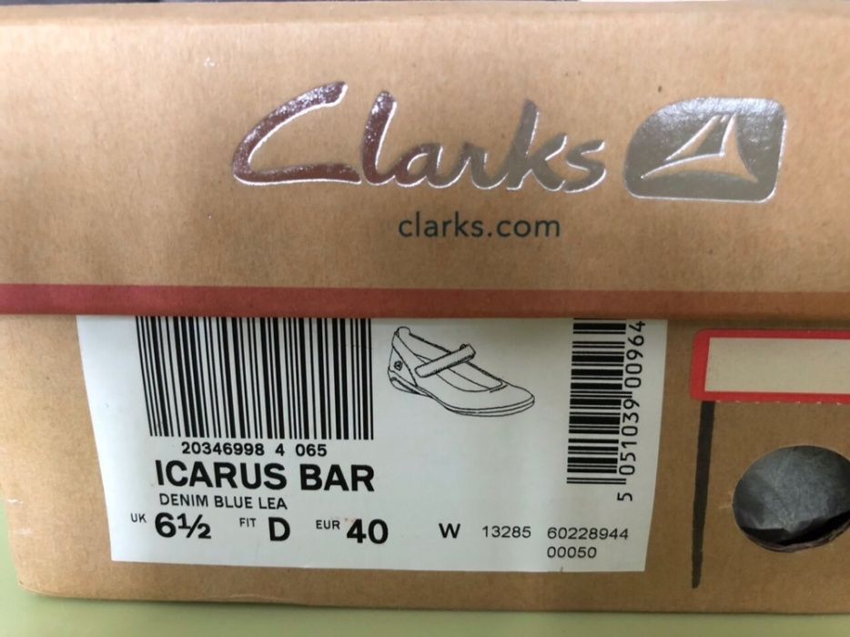 Продам туфли Clarks на широкую ногу, размер uk 6,5, европейский 40