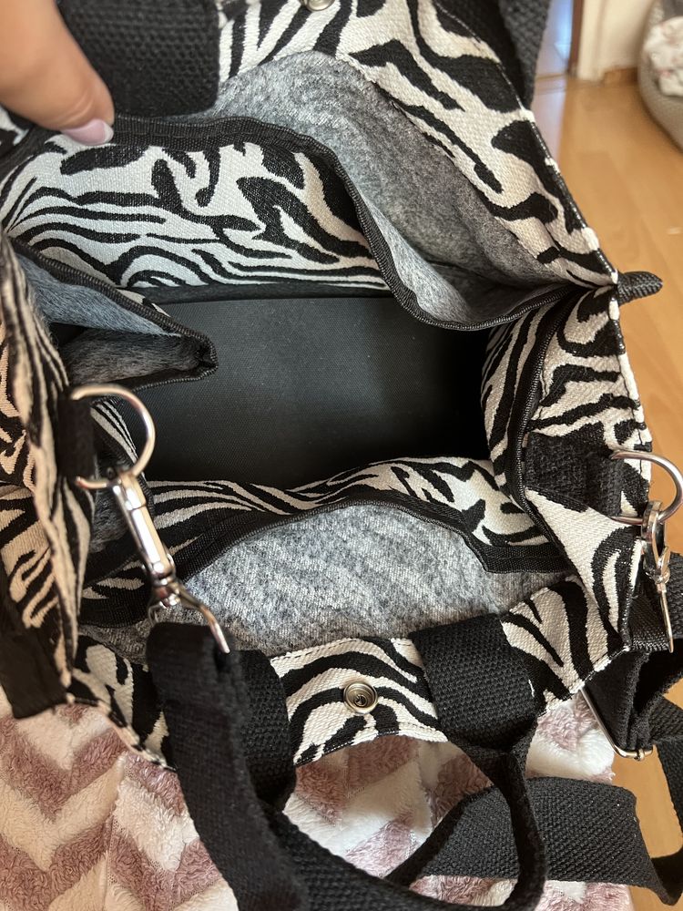 Torebka zebra dlugi pasek