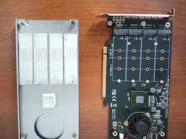 karta PCI-e IOCREST na 4 dyski SSD NVME