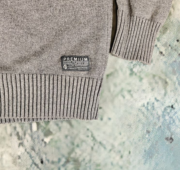 Elegancki Kardigan Męski Jack & Jones Premiu M kołnierzem Stan Idealny