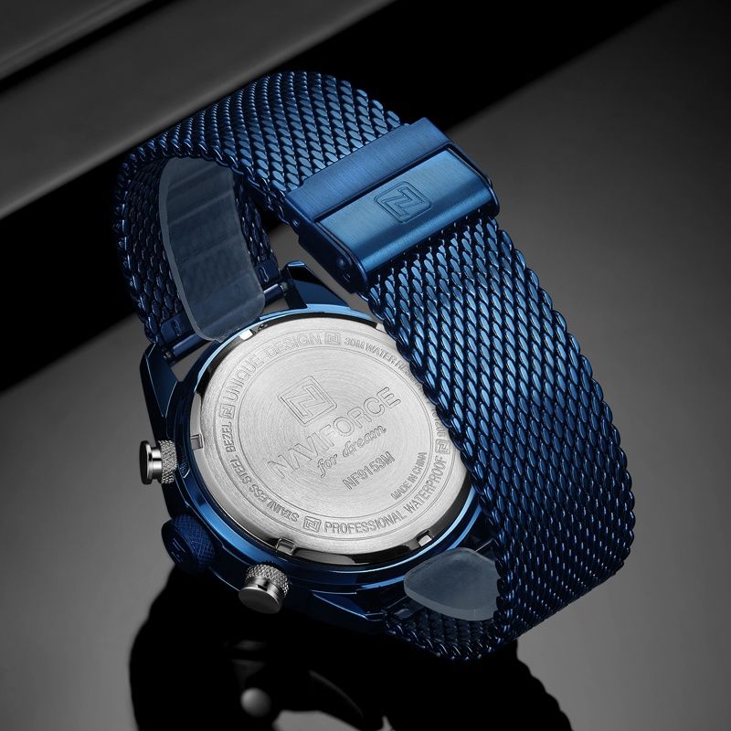 Мужские кварцевые наручные часы Naviforce 9153 с браслетом и корпусом