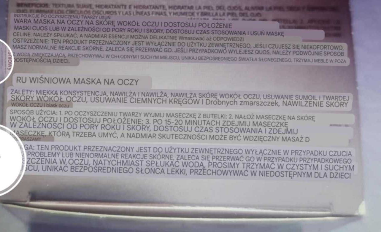 Maseczka pod oczy