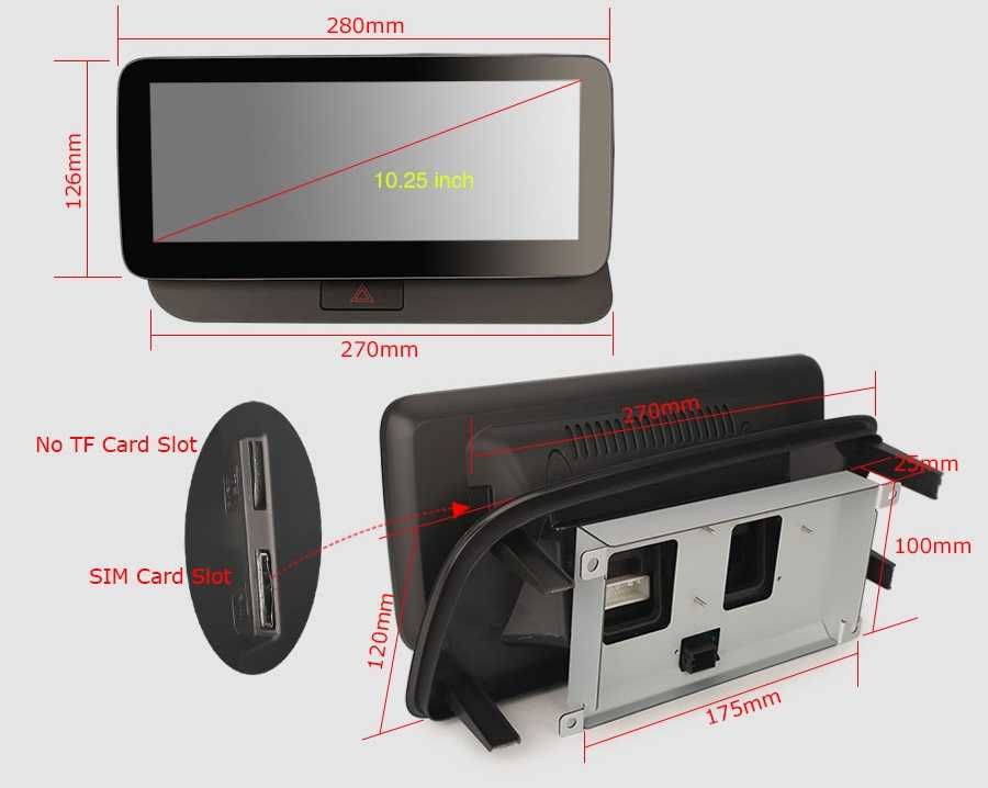 Radio FM DAB+ Opcja CarPlay Android GPS WiFi 4G MP3 MP4 USB Audi Q5