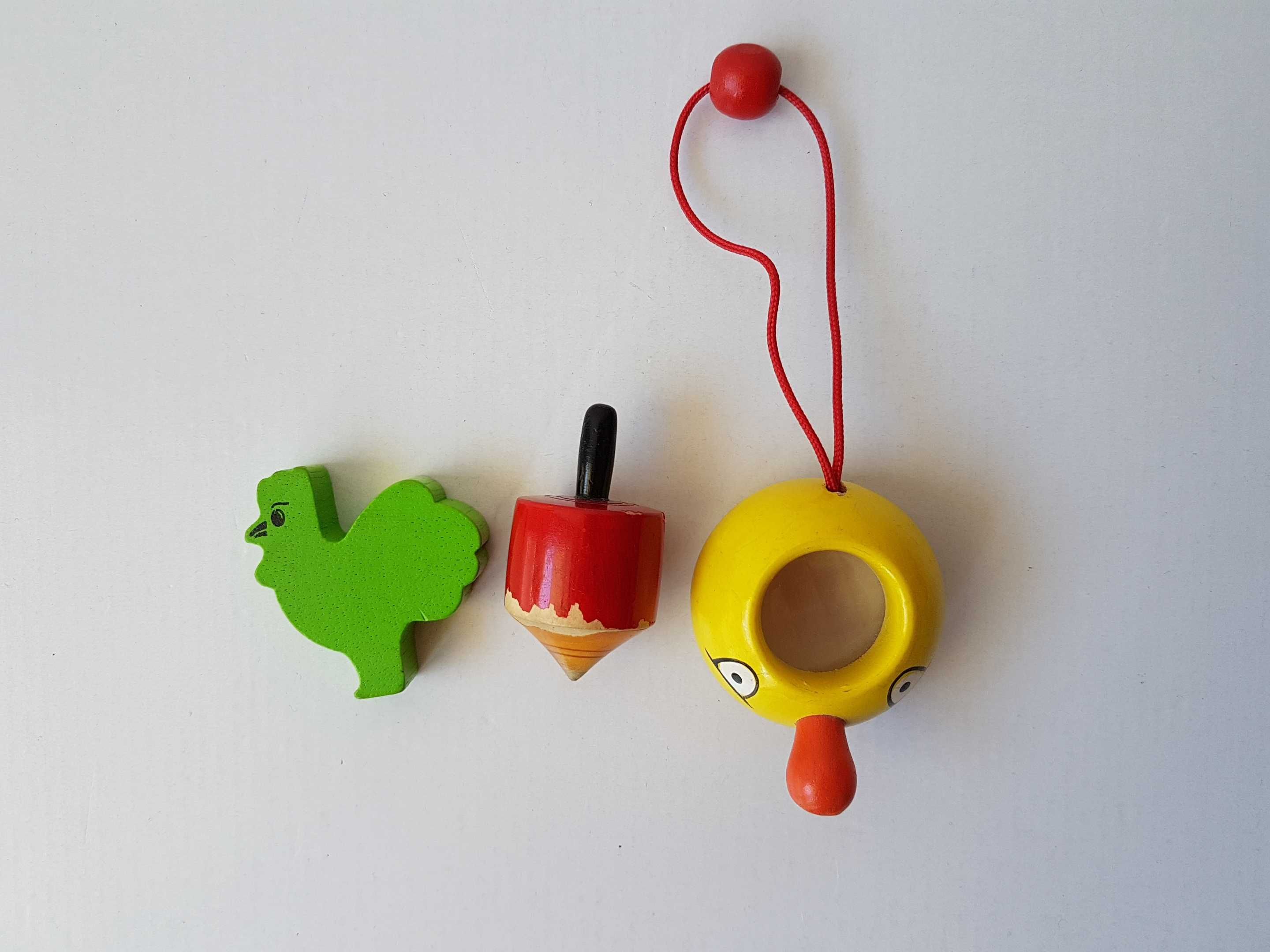 HABA drewniany sorter domek z ludzikiem + kalejdoskop + bączek + kogut
