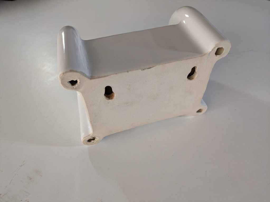 Papel higiénico suporte porta-rolos em porcelana com prateleira