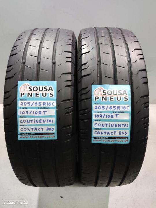 2 pneus semi novos 205-65r16c continental - oferta dos portes