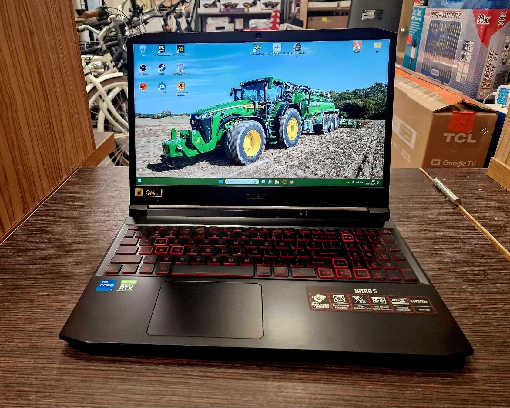 Laptop gamingowy Acer Nitro 5 AN515-57 RTX3050  144Hz i5-11400H