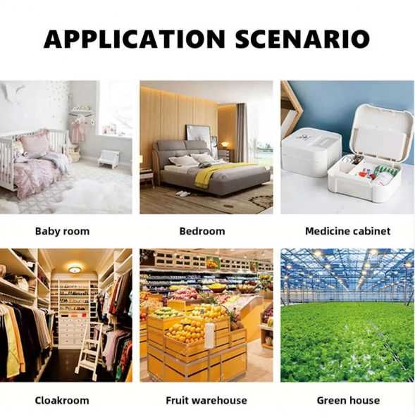 Czujnik temperatury i wilgotności - TUYA, Smart Life - WiFi - 8szt
