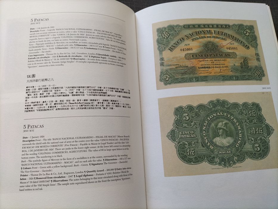 Emissões de Papel-Moeda do Banco Nacional Ultramarino para Macau