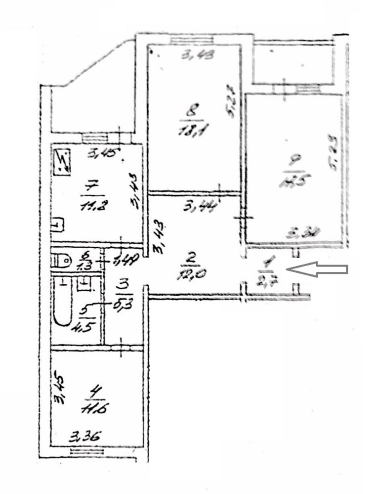 Продаж 3-кімн., 93м., Троещина, вул. Лисківська, 20.  Без %