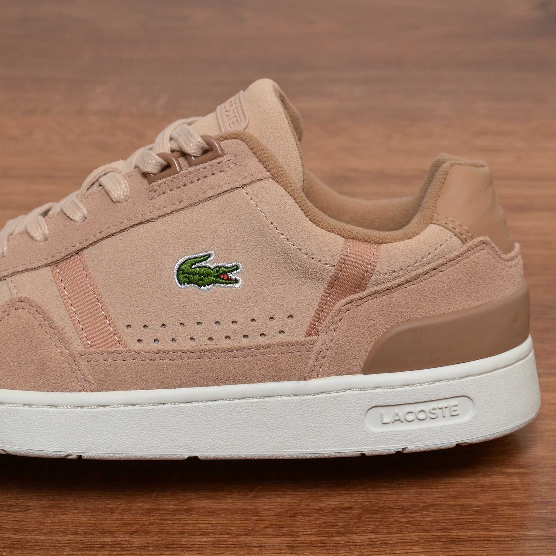 Lacoste T-Clip Suede Rose кроссовки оригинал 39 / 24.5см