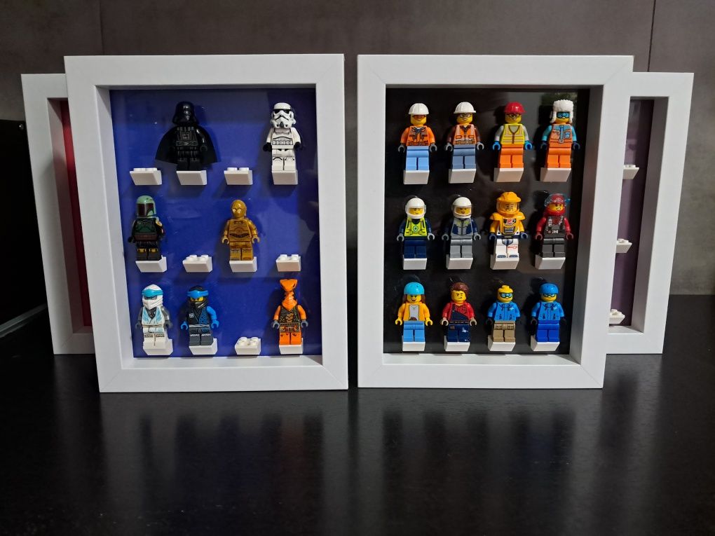 Ramka gablota na figurki Lego na 12 figurek 17x22 biała