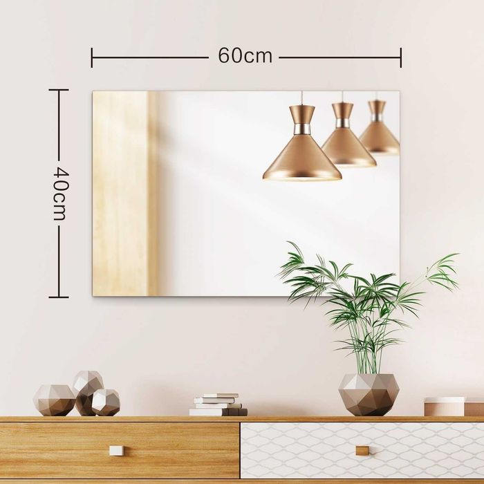 Sqinor Lustro ścienne bez ramy, prostokątne 40x60