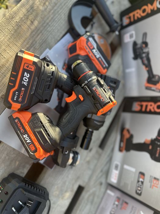 Акумуляторний набір Stromo 3в1 болгарка гайковерт шуруповерт