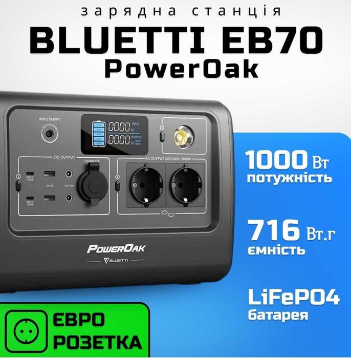 Bluetti eb70 зарядна станція