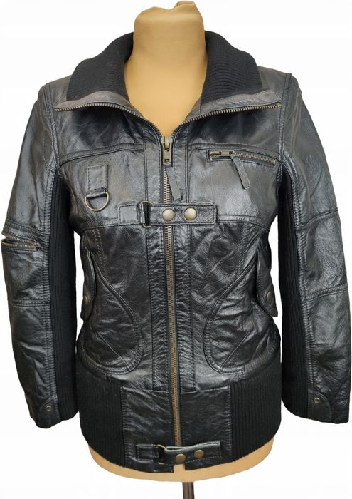 Only skórzana czarna kurtka ramoneska damska r. S