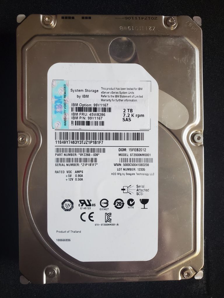 Жесткий диск IBM 2TB 7200rpm SAS 6Gb/s