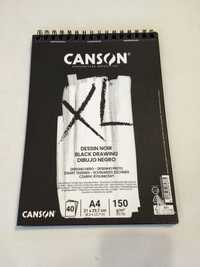 Blok do rysunku Canson XL Noir A4 150 g 40 k czarne kartki.