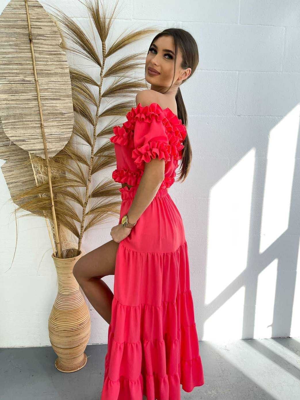 Komplet spódnica flamenco top hiszpanka kolory