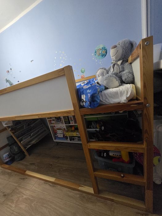 Łóżeczko łóżko dziecięce Ikea KURA piętrowe dwustronne