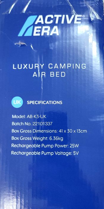 Materac dwuosobowy kempingowy