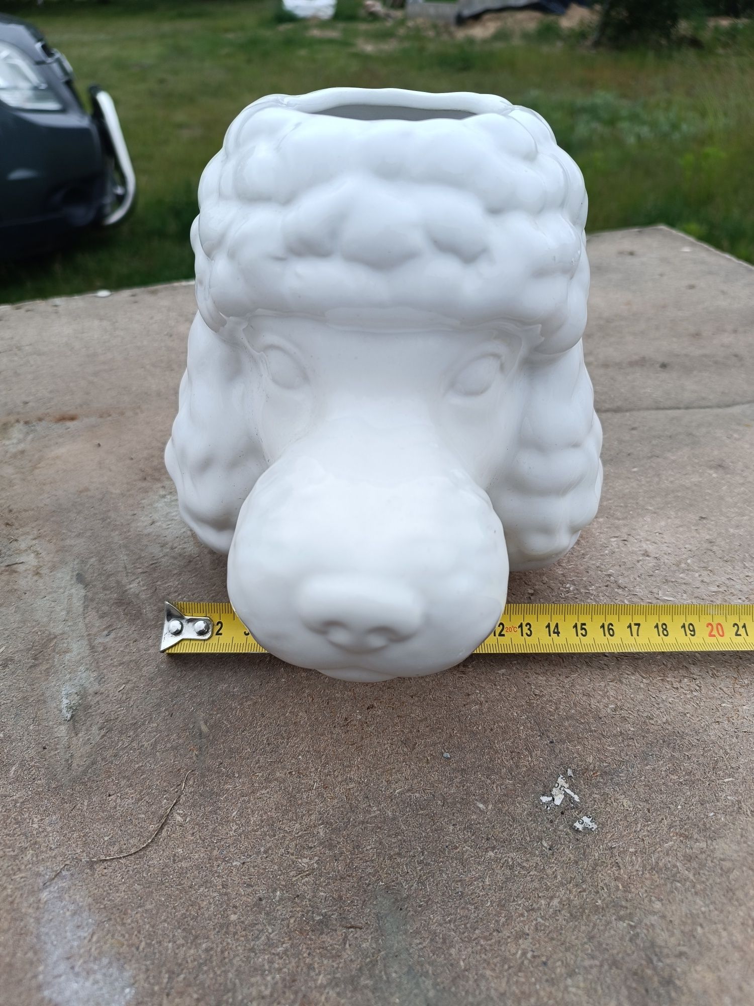 Wazon ceramiczny psa pudła 16cm