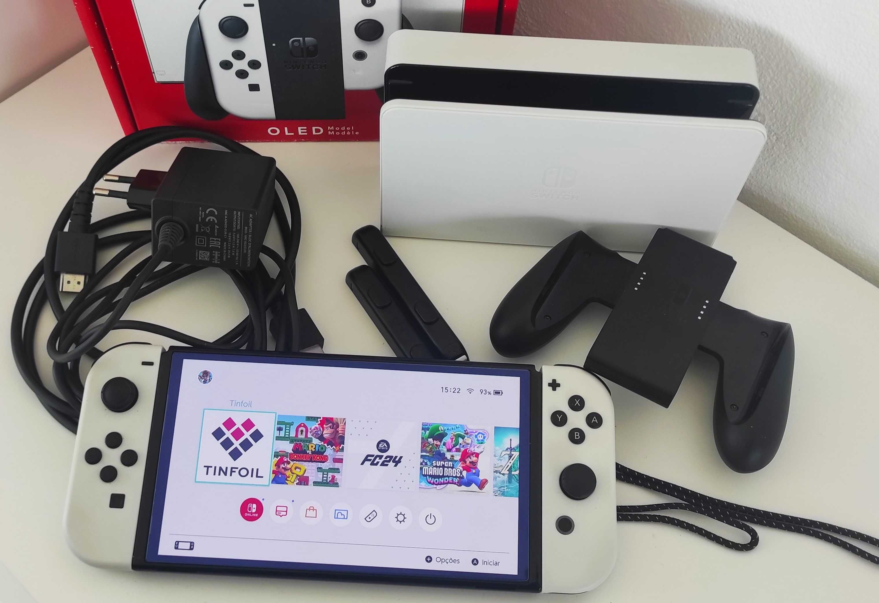 Nintendo Switch Oled - Desbloqueada CFW - Cartão 128gb