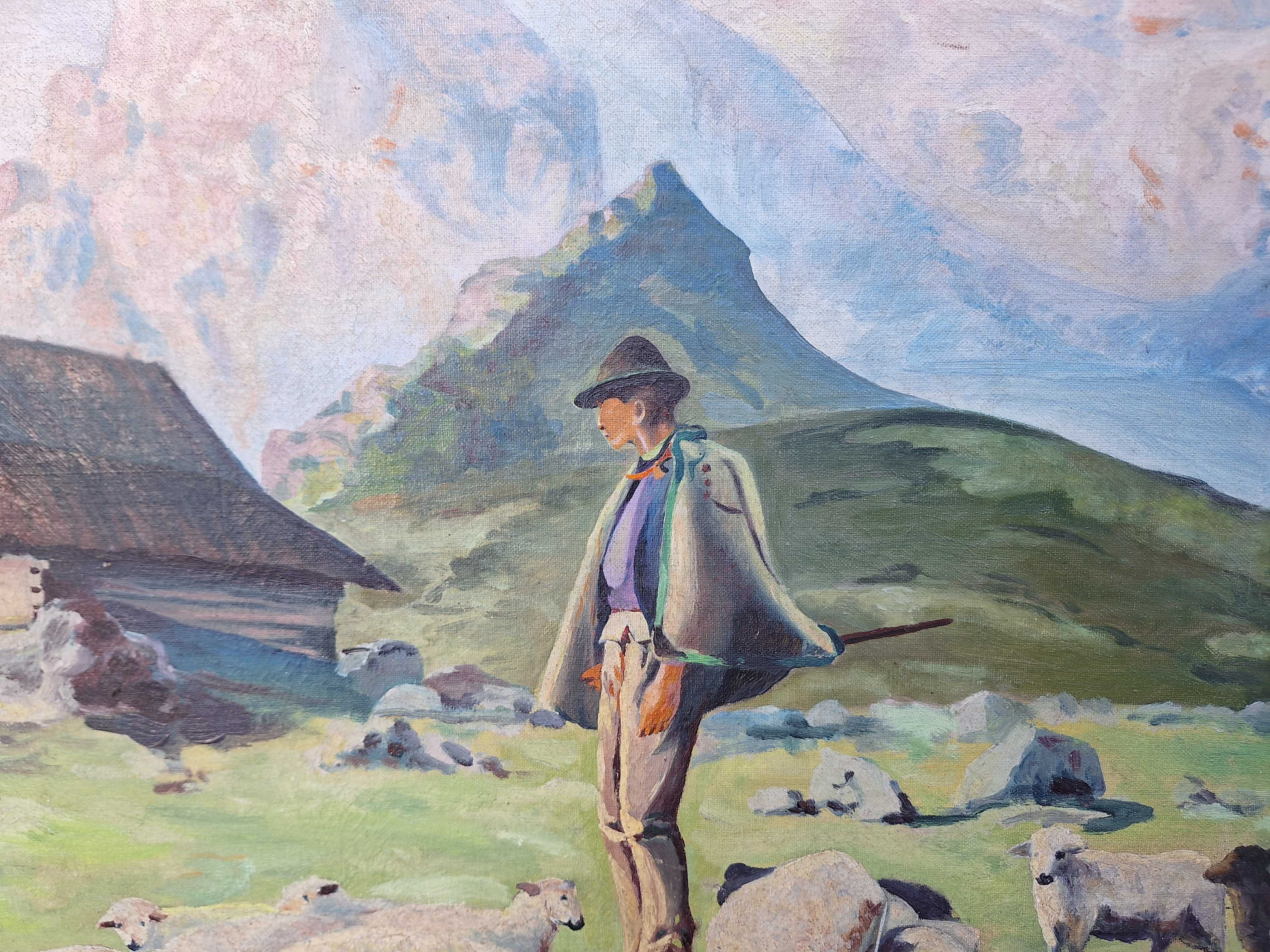 Pejzaż tatrzański-obraz-olej-1938 rok