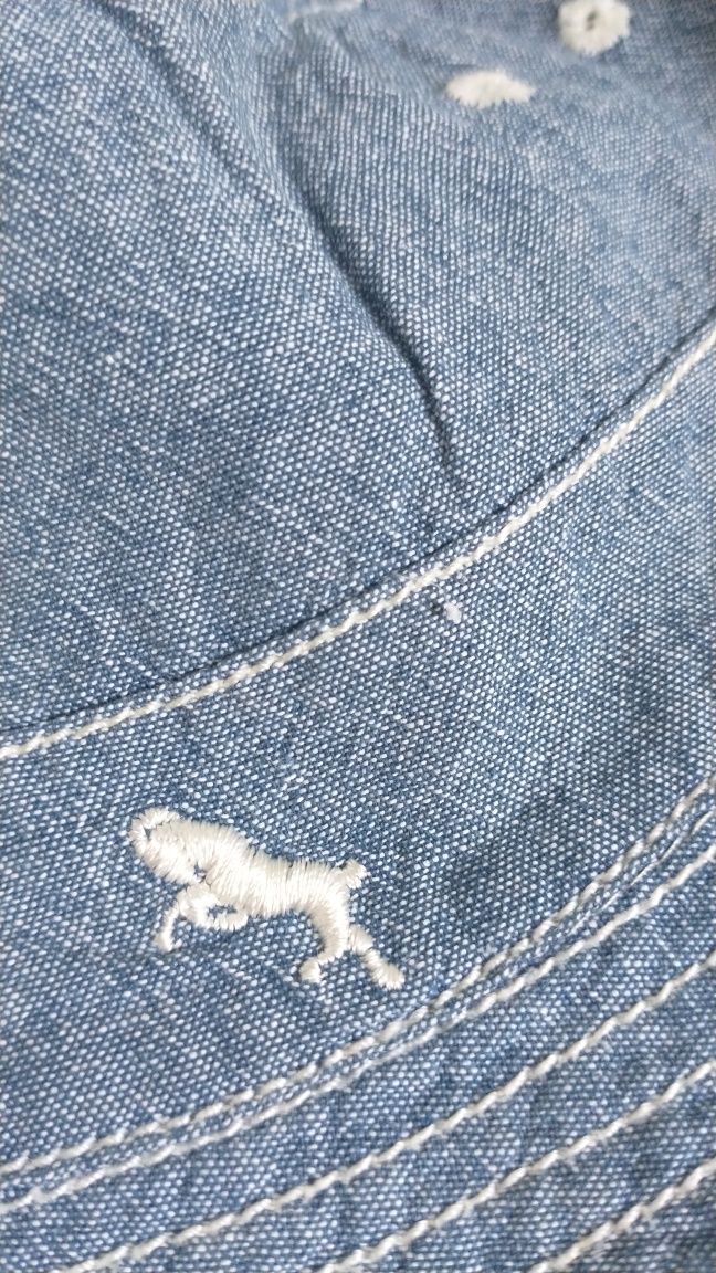 Kapelusz H&M, r. 86, a'la jeans, bawełniany lekki letni przeciwsłonecz